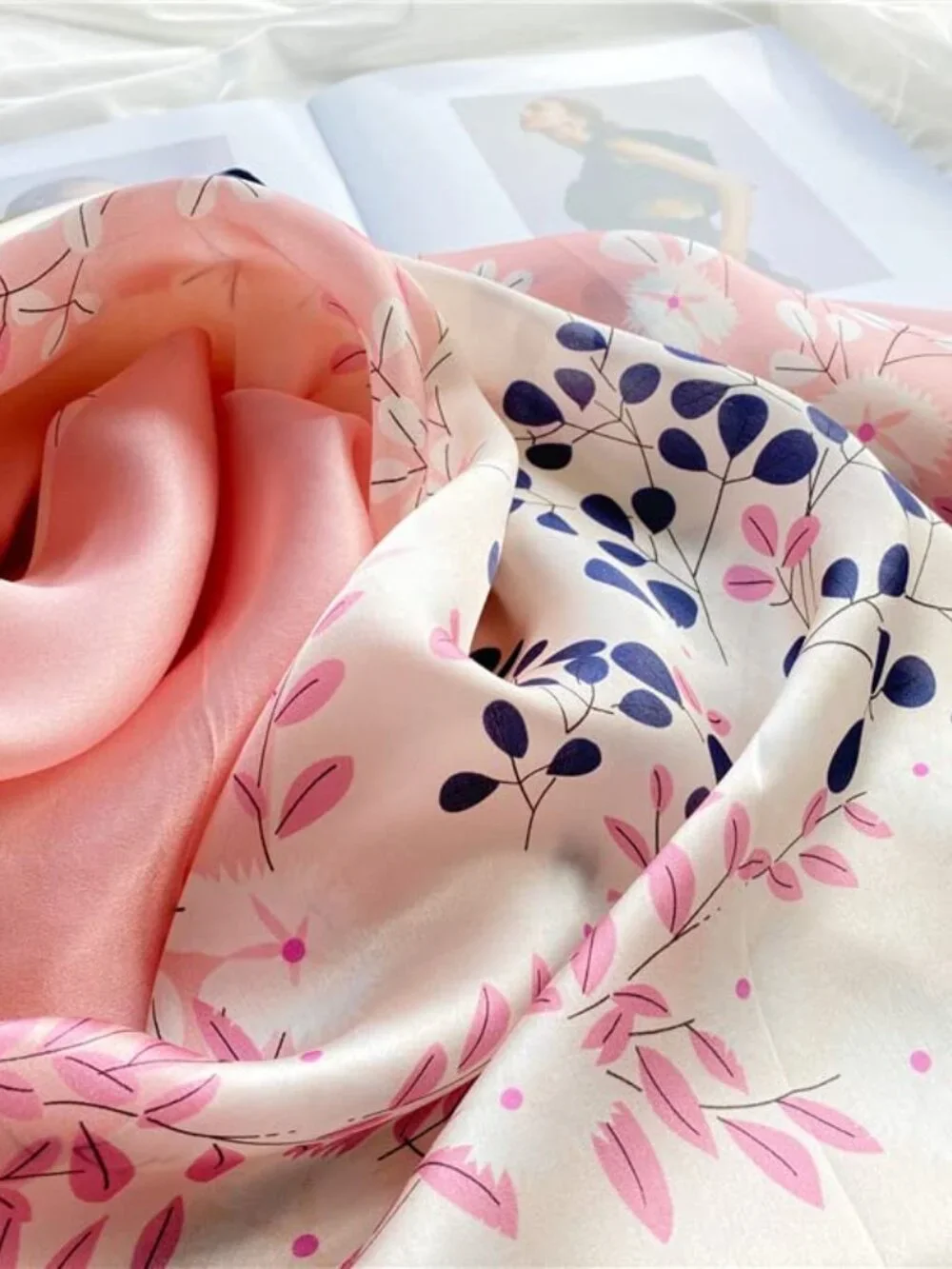 100% Mulberry Silk Long Scarf Women Oblong Shawl Wrap Neck Headscarf Gift